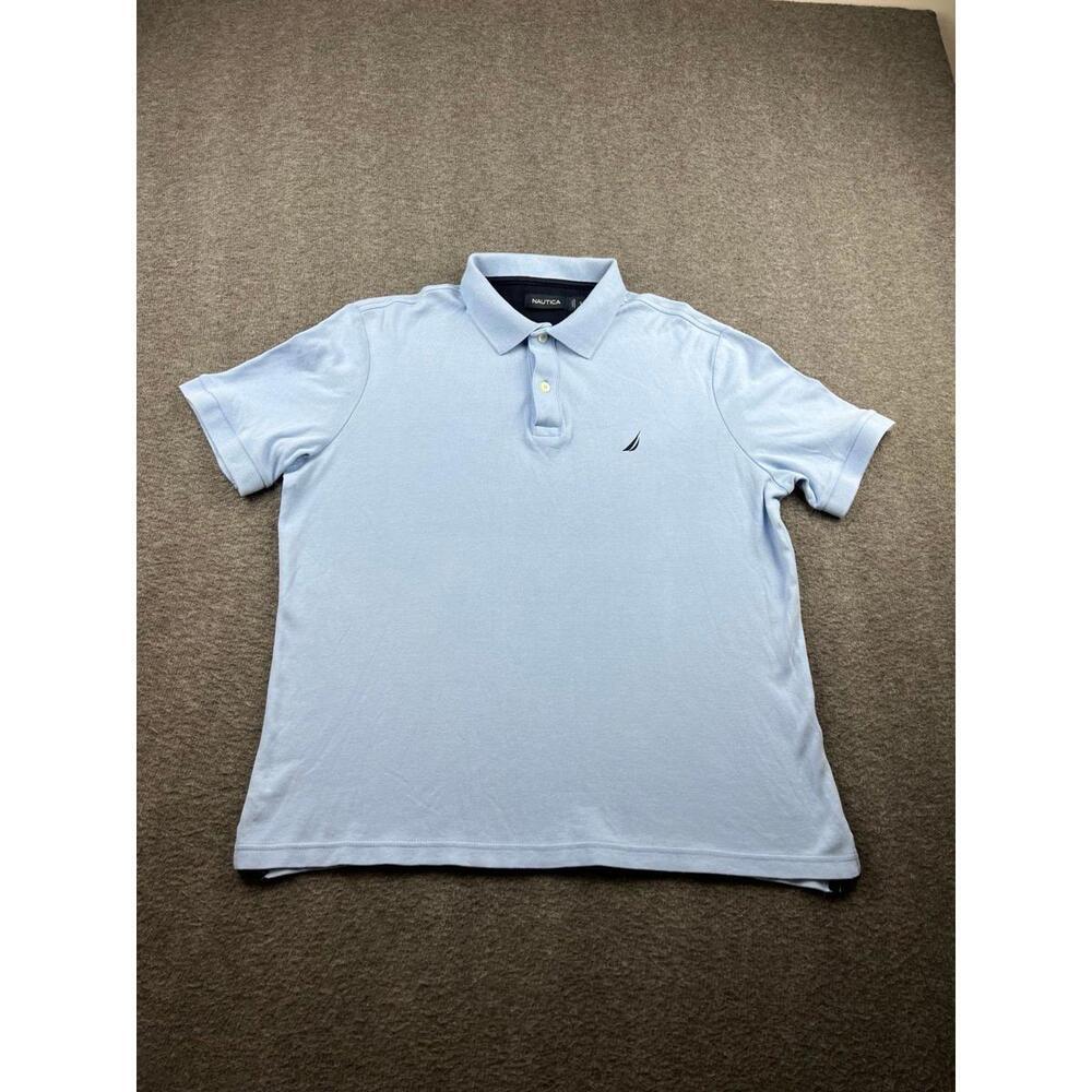 Nautica Classic Fit Polo Shirt Light Blue Size Small